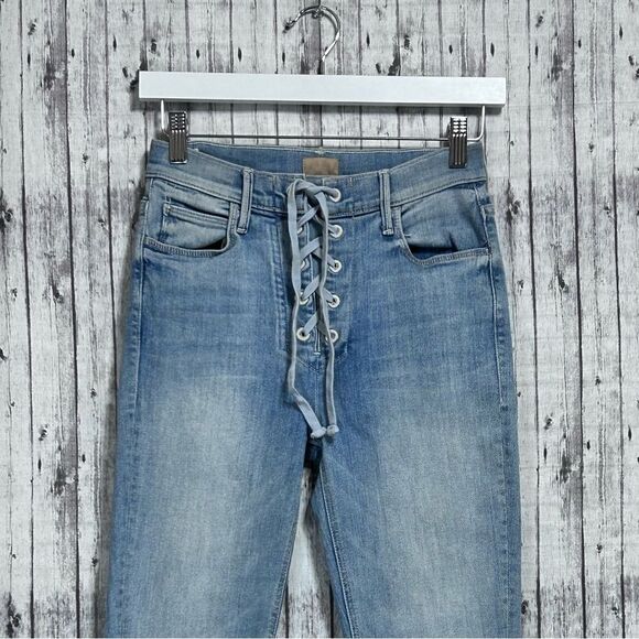 MOTHER DENIM The Lace Up Dazzler Ankle Jeans - Picture 3 of 12